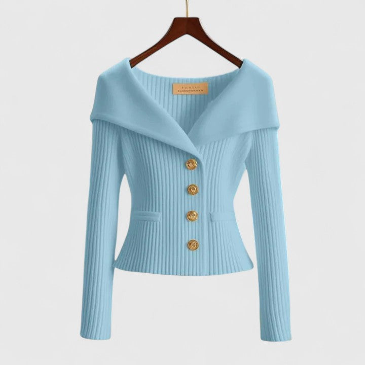 Off-Shoulder Sweater – Elegant  Knit