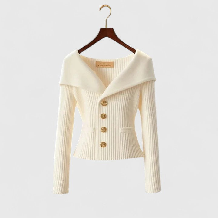 Off-Shoulder Sweater – Elegant  Knit