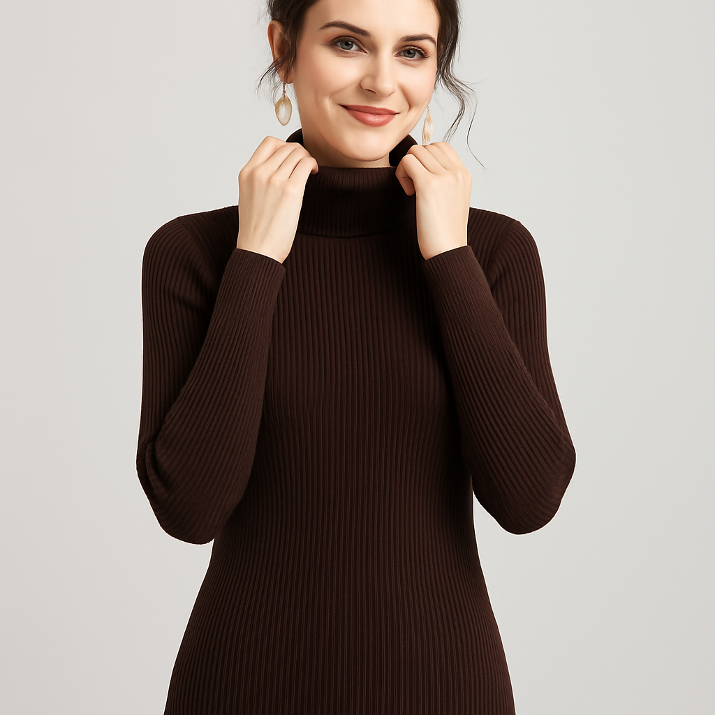 Ribbed Turtleneck– Classic Knit