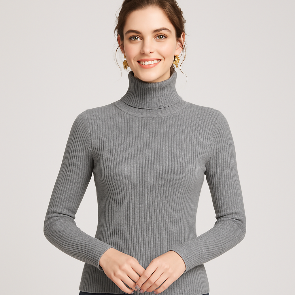 Ribbed Turtleneck– Classic Knit