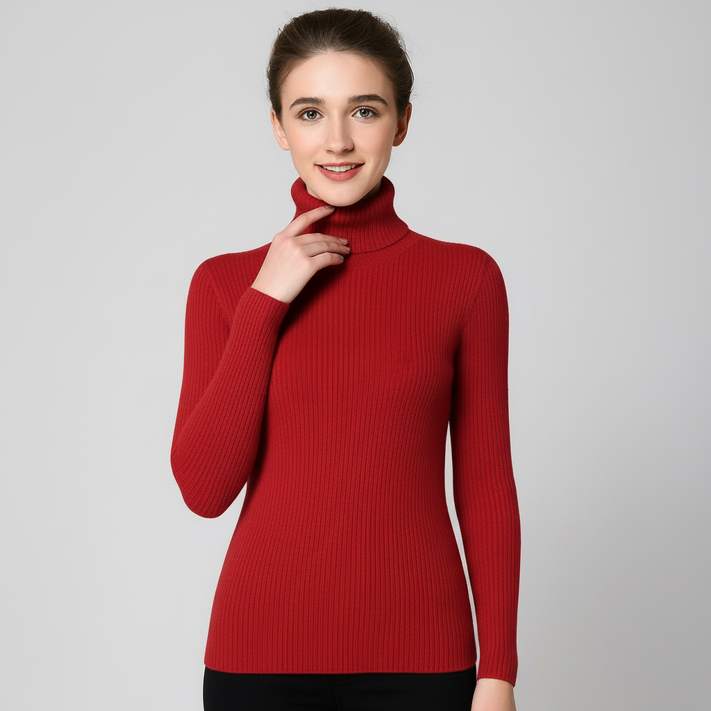 Ribbed Turtleneck– Classic Knit