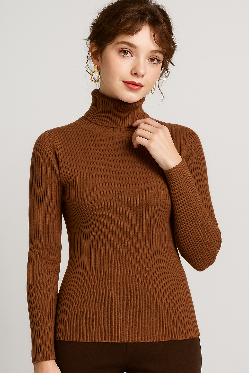 Ribbed Turtleneck– Classic Knit