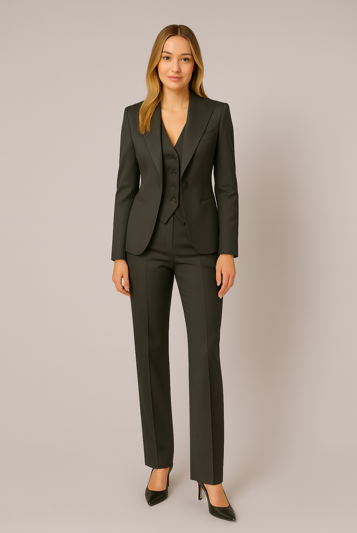 Three-Piece Blazer Set – Tailored Blazer, Vest and Trousers