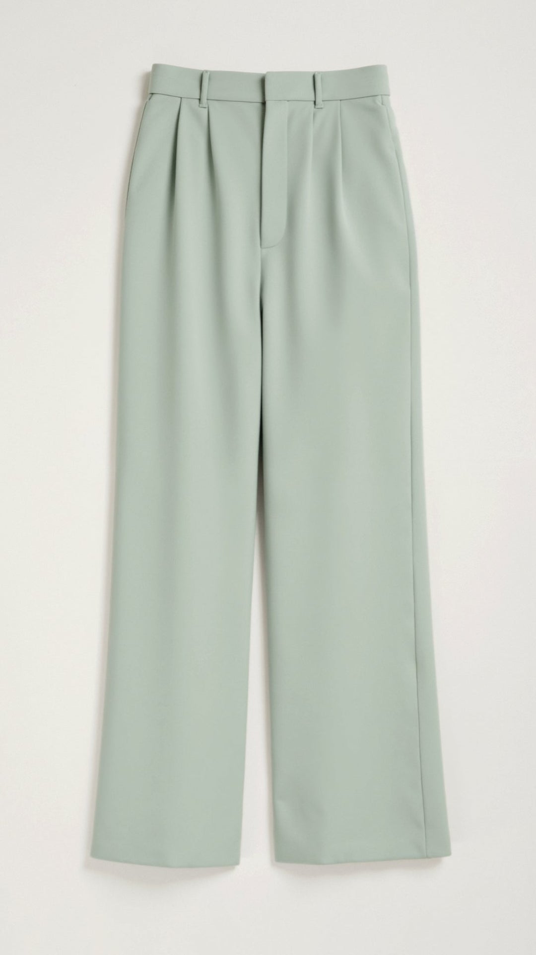 Wide-Leg Trousers – High Waisted, Pleated Front