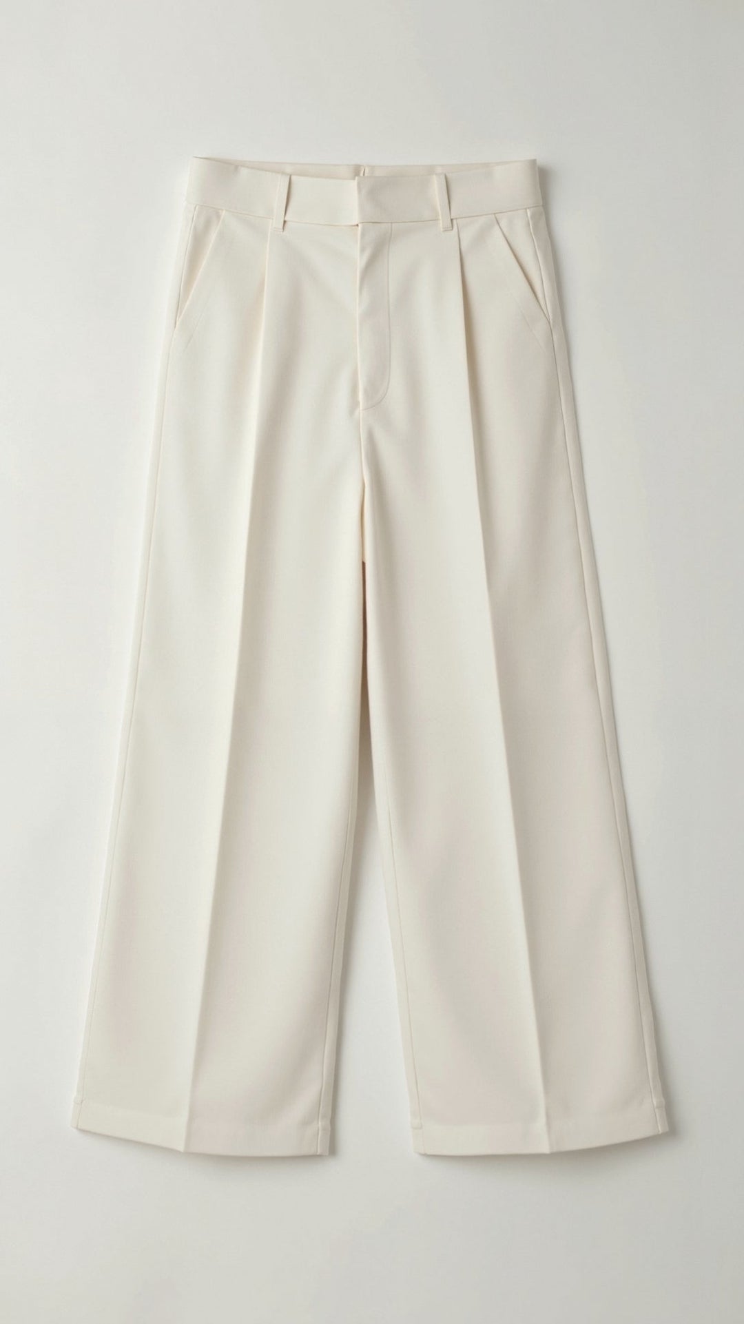 Wide-Leg Trousers – High Waisted, Pleated Front