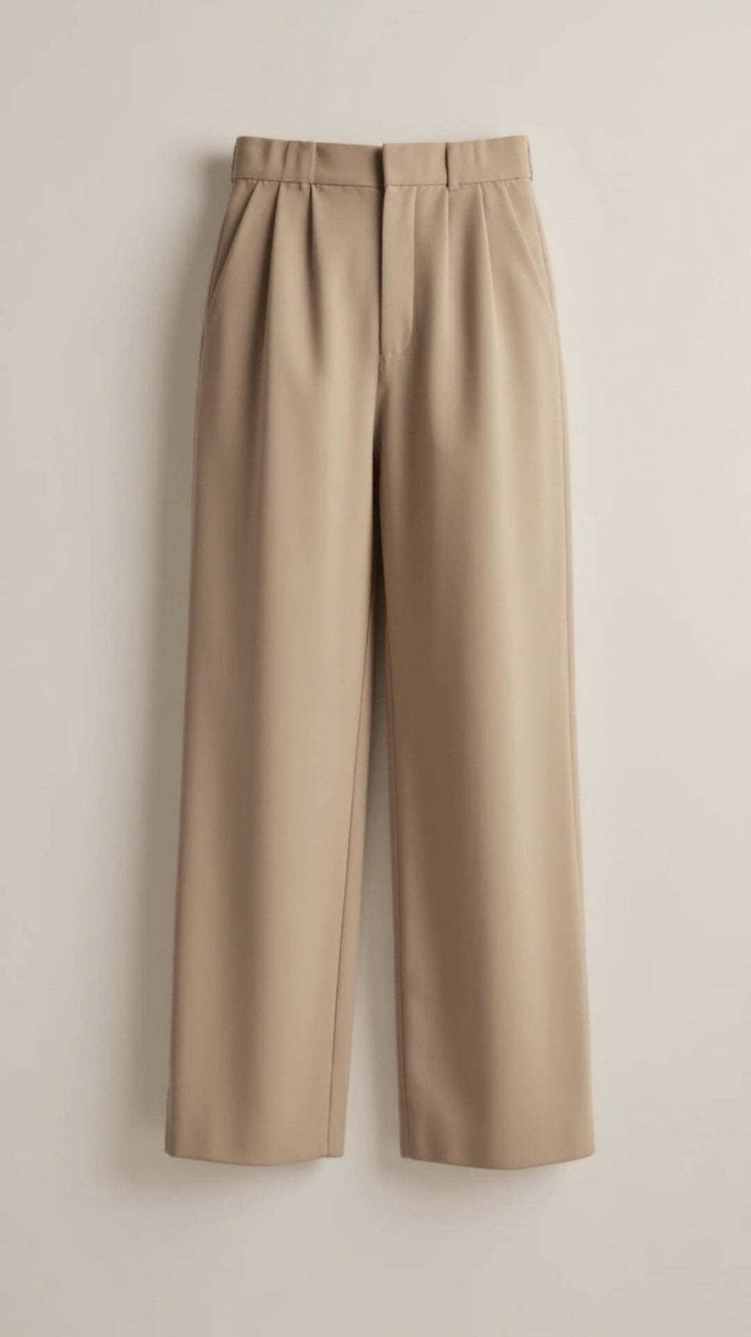 Wide-Leg Trousers – High Waisted, Pleated Front