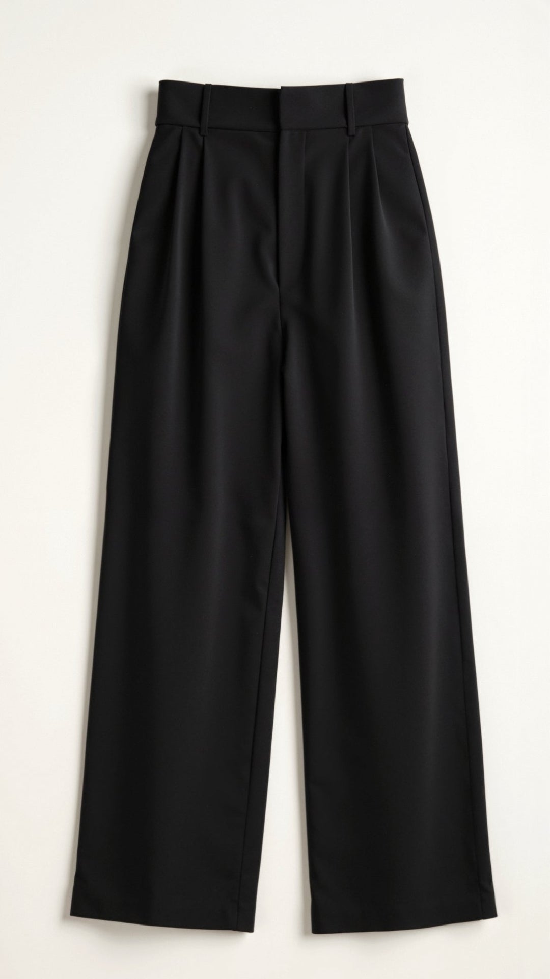 Wide-Leg Trousers – High Waisted, Pleated Front