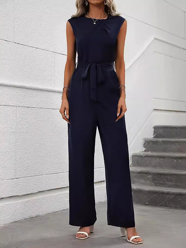 Loose  Tied Waist Jumpsuit