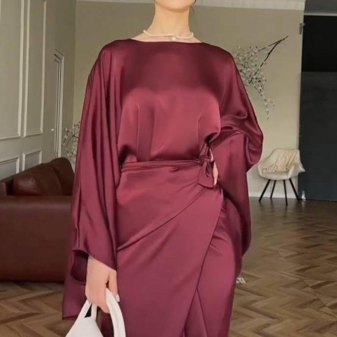 Lace-up Skirt Suit