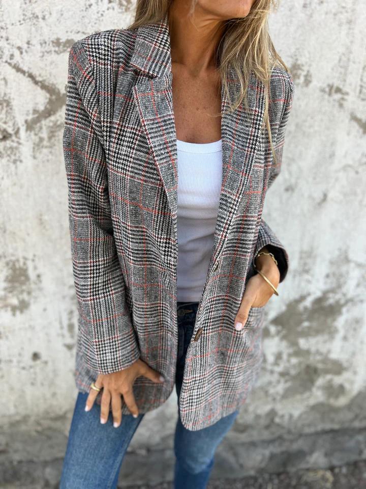 Classic Plaid Blazer