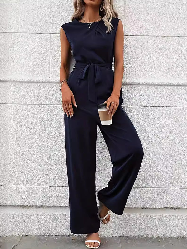 Loose  Tied Waist Jumpsuit