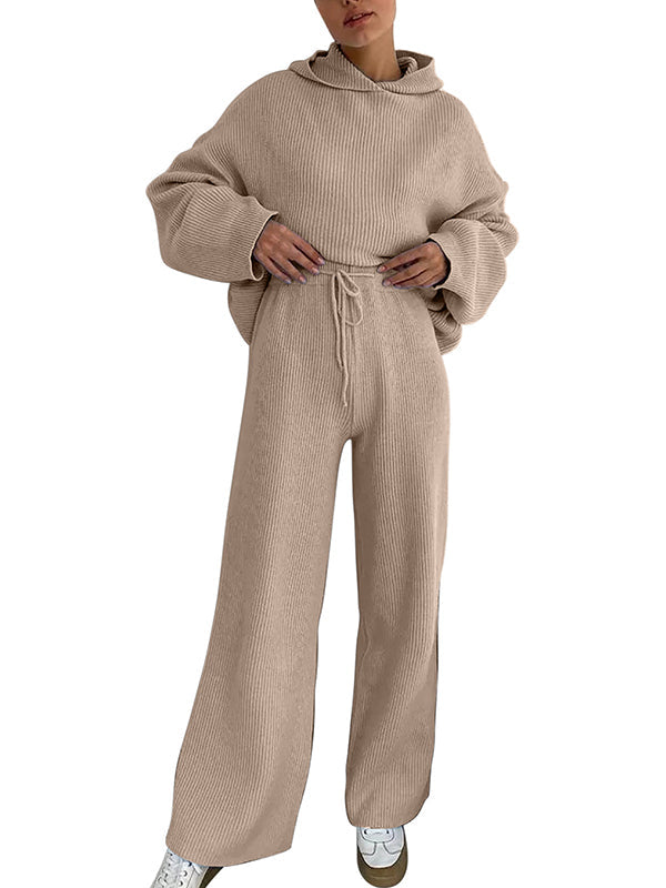 Hooded Sweater + Drawstring Pants Set