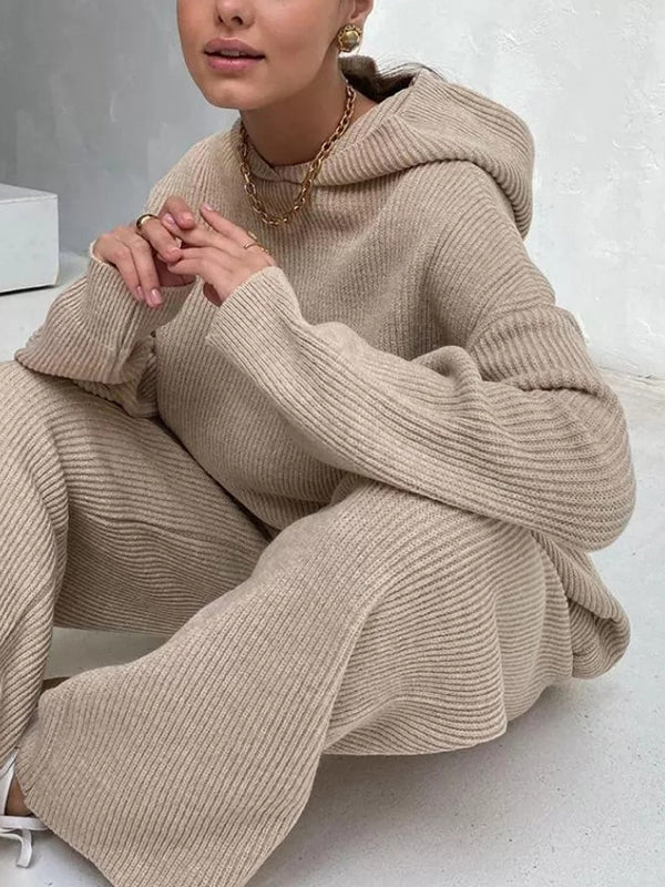 Hooded Sweater + Drawstring Pants Set