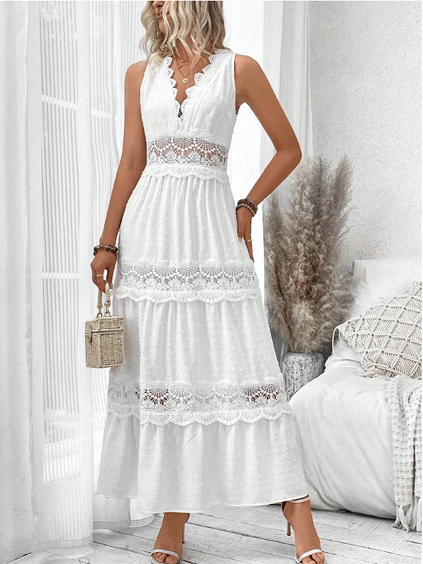 Lace V-Neck Dress