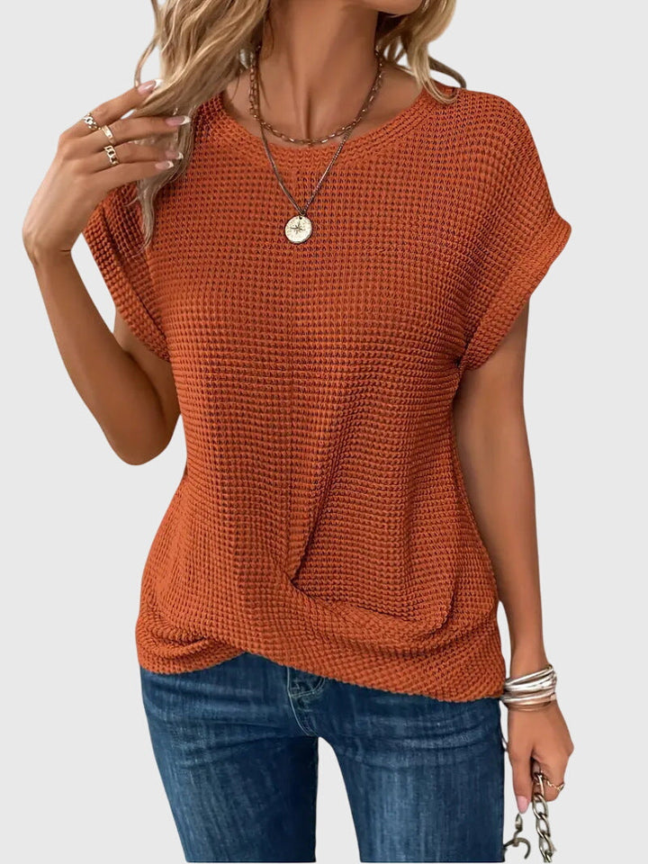 Elegant Top with Crew Neck