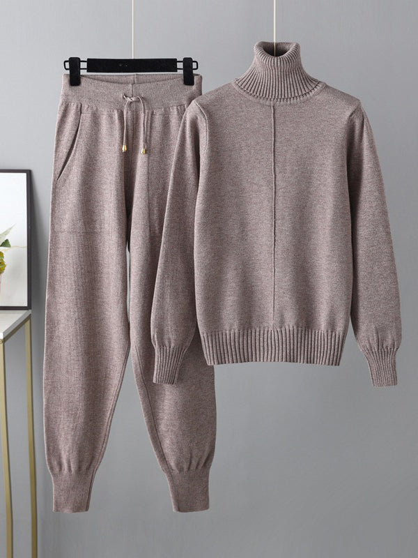 Casual drawstring-wide-leg-pants-suits