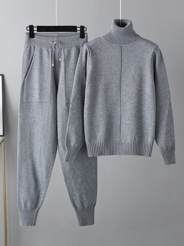 Casual drawstring-wide-leg-pants-suits