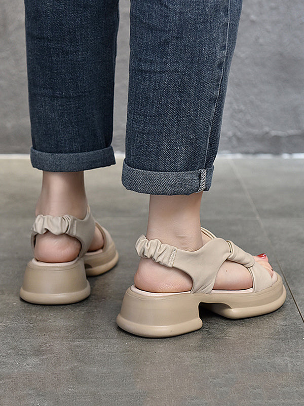 Leaher Platform Sandals