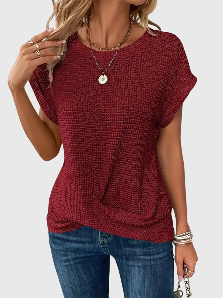 Elegant Top with Crew Neck