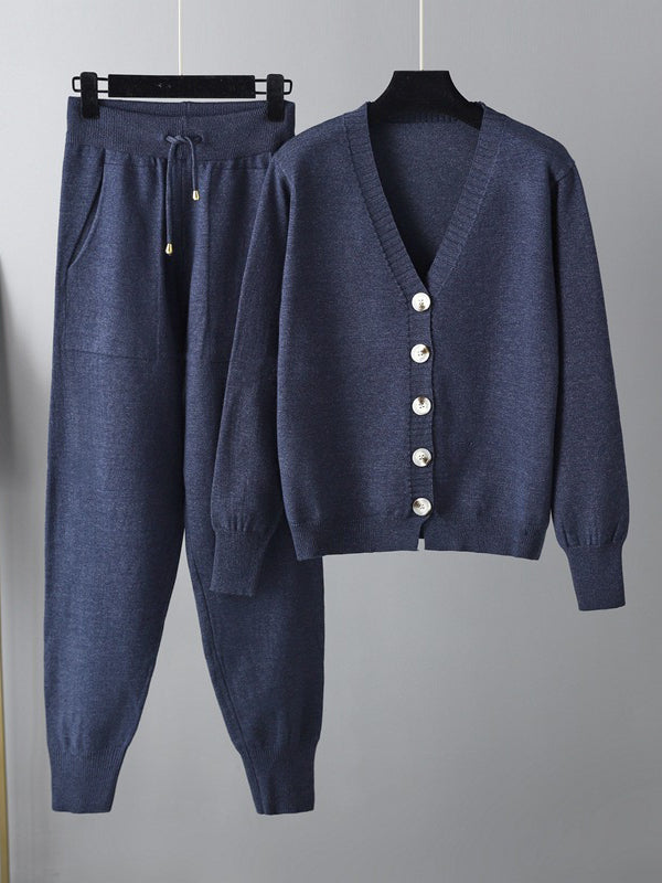 Cardigan Top & Harem Pants- Set