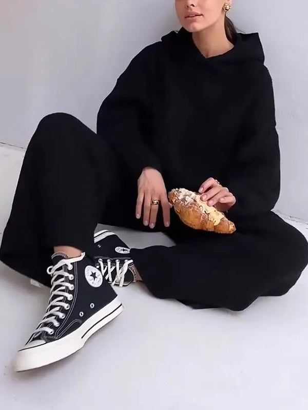 Hooded Sweater + Drawstring Pants Set