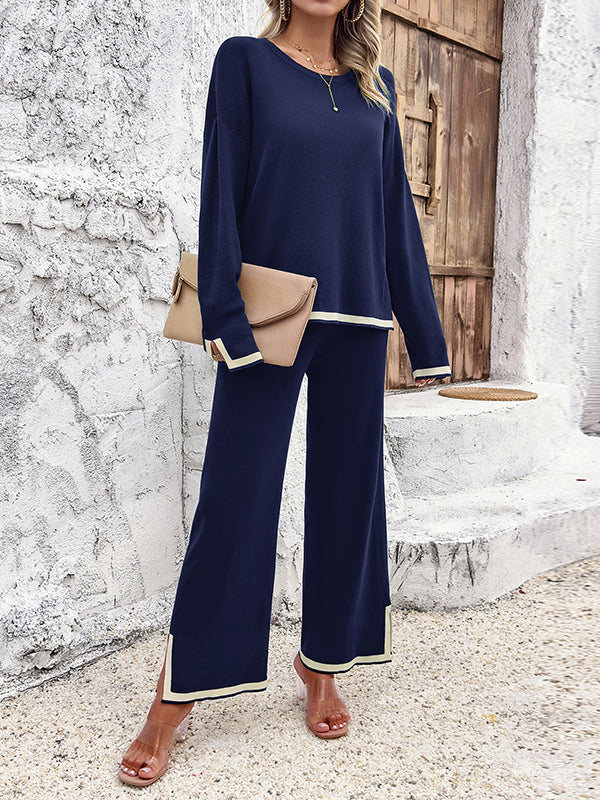 Split Sweater  +  Pants Set