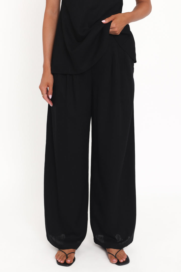 Wide Leg Pants - Black