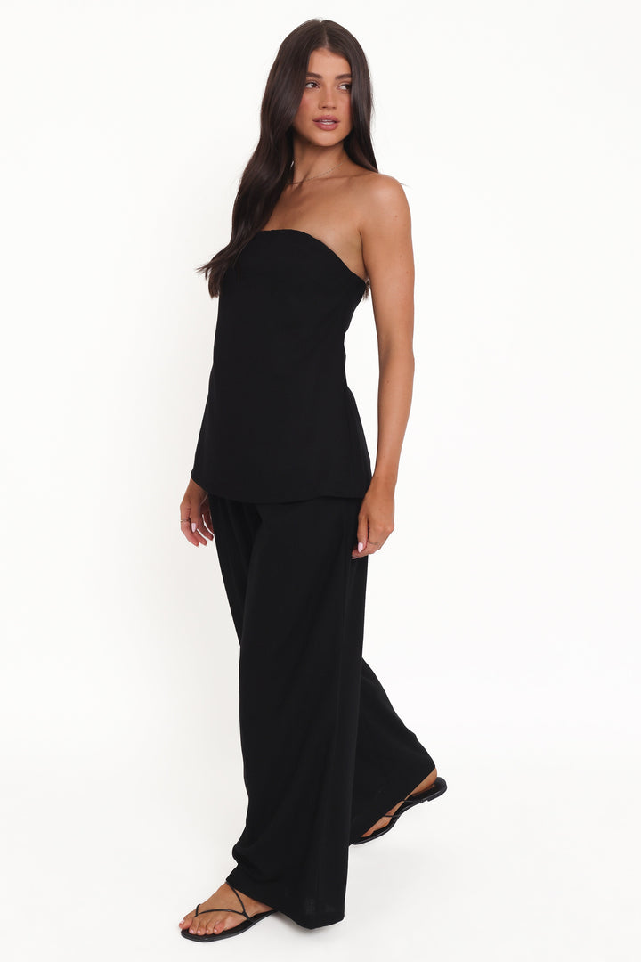 Wide Leg Pants - Black