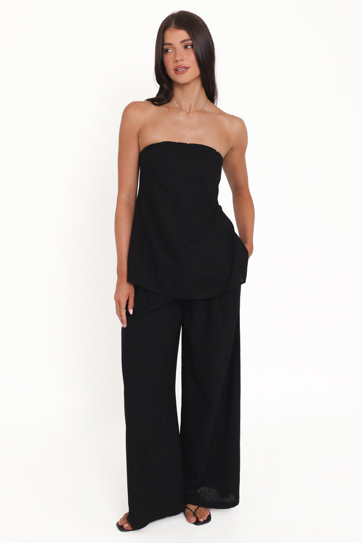 Wide Leg Pants - Black