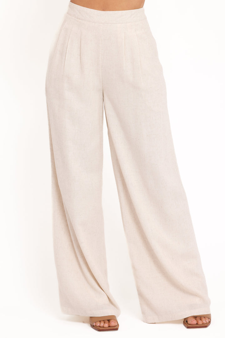 Chic Wide Leg Pants - Cream