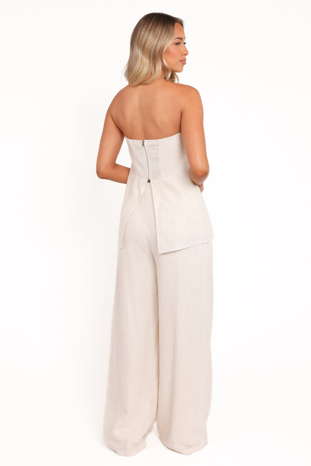 Chic Wide Leg Pants - Cream