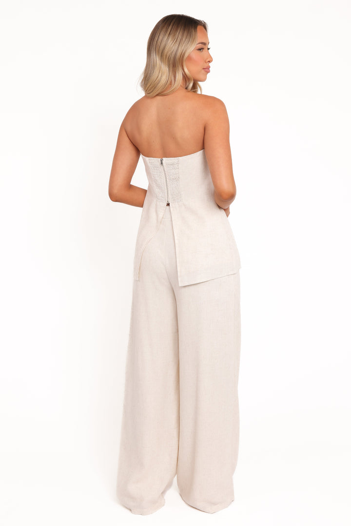 Chic Wide Leg Pants - Cream