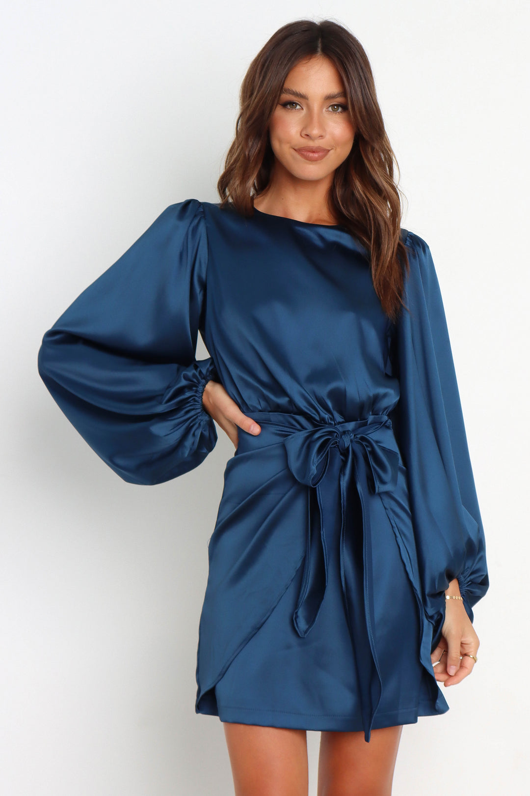 Satin Opal Dress - Blue
