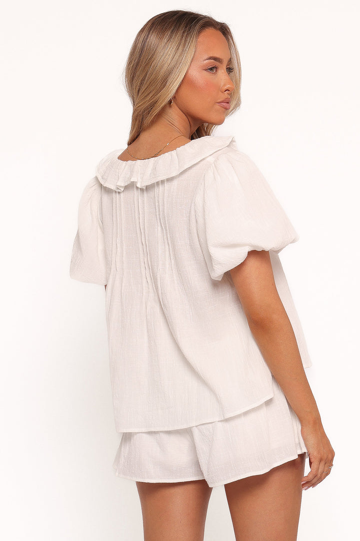 Shirt & Short Set - White