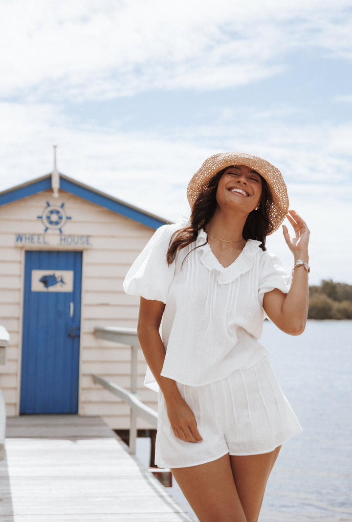 Shirt & Short Set - White