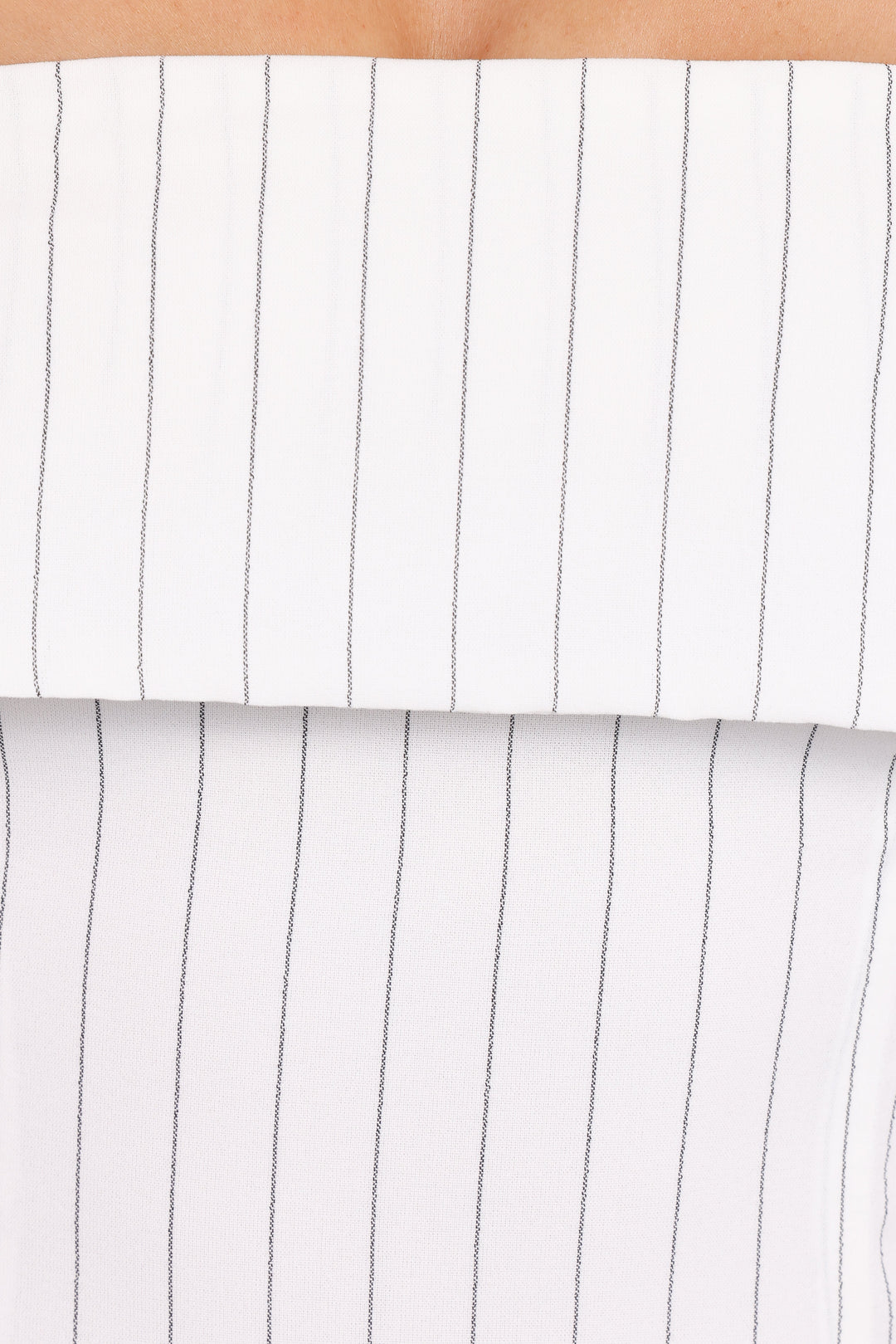 White Pinstripe Top- Set
