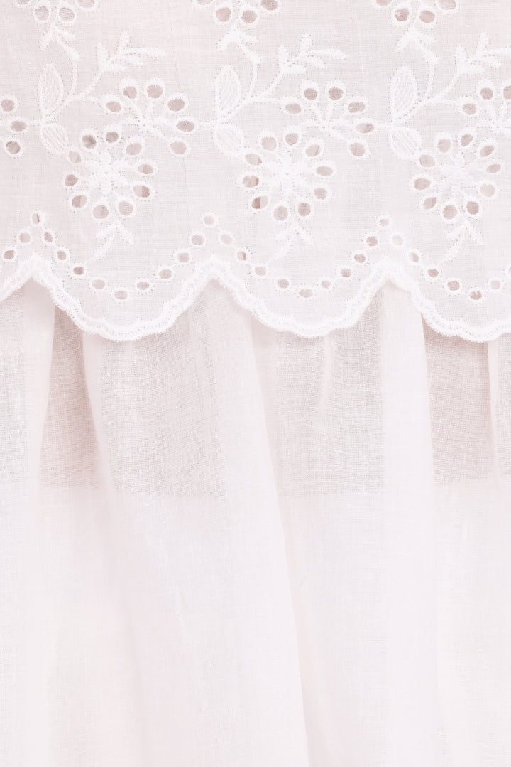Eyelet  Top - White